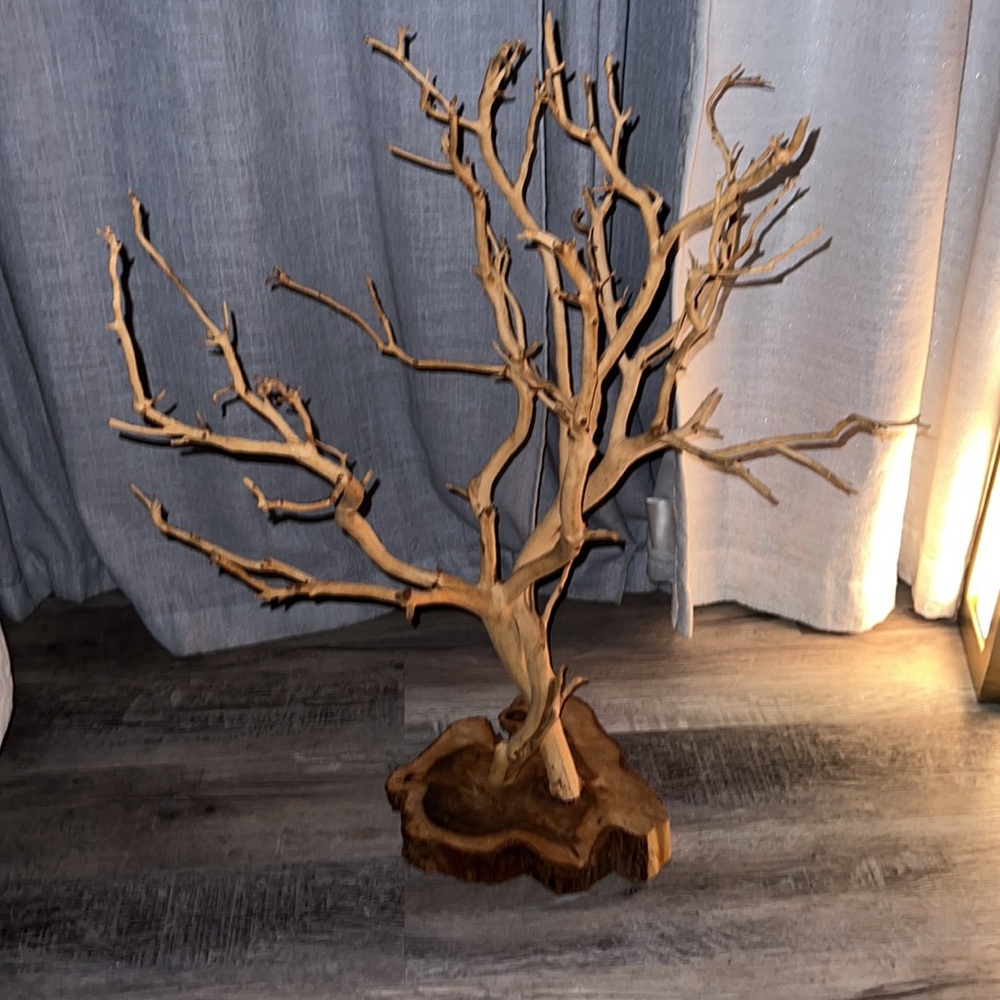 Wooden large jewelry/earring tree